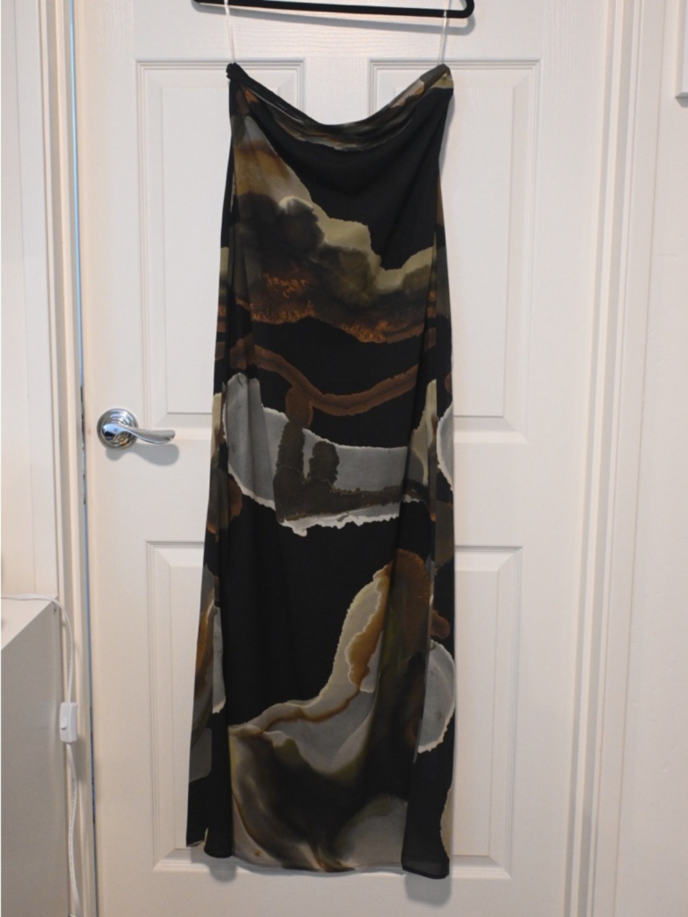 Meshki Black Abstract Watercolor Maxi Dress - Picture 12 of 12